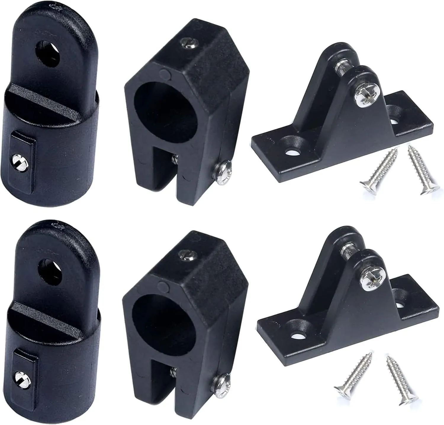 MX Bimini Top Fitting Hardware Set Fit 7/8 inch Tubing,Bimini Eye End Cap,Jaw Slide,Deck Hinge Bimini Top Hardware
