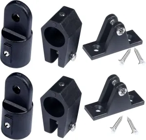 MX Bimini Top Fitting Hardware Set Fit 7/8 inch Tubing,Bimini Eye End Cap,Jaw Slide,Deck Hinge Bimini Top Hardware
