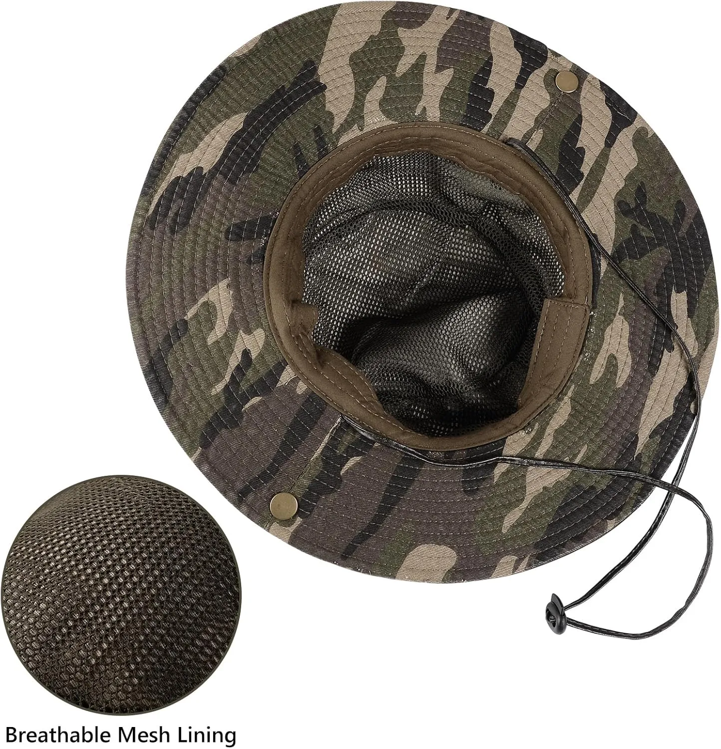 Obling Sun Hat for Men Women, Fishing Hat UPF 50 Wide Brim Bucket Hat Safari Boonie Hat