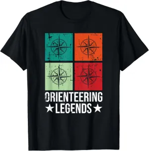 Orienteering Legends Compass Hiking Orienteering T-Shirt