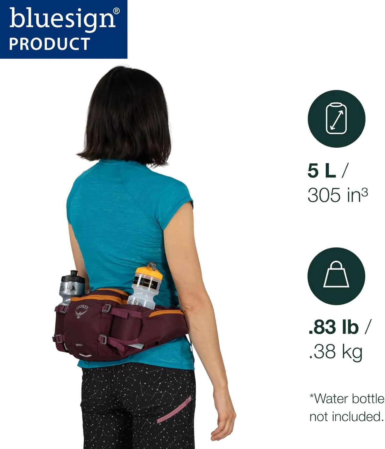 Osprey Savu 5L Unisex Biking Waist Pack, Black