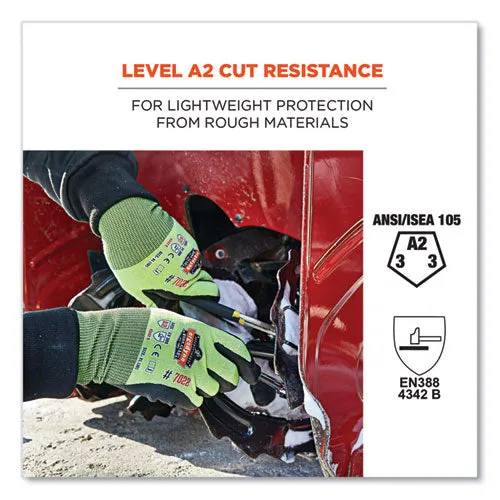 Proflex 7022 Ansi A2 Coated Cr Gloves Dsx, Lime, Medium, Pair, Ships In 1-3 Business Days