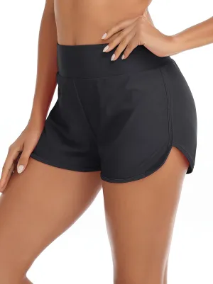 RELLECIGA Women's Board Shorts High Waisted Tummy Control Built-in Swim Shorts