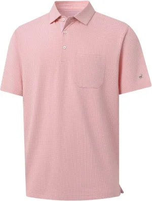 Rouen Mens Golf Shirts Short Sleeve Dry Fit Jacquard Performance Moisture Wicking Casual Pocket Collared Polo Shirts for Men