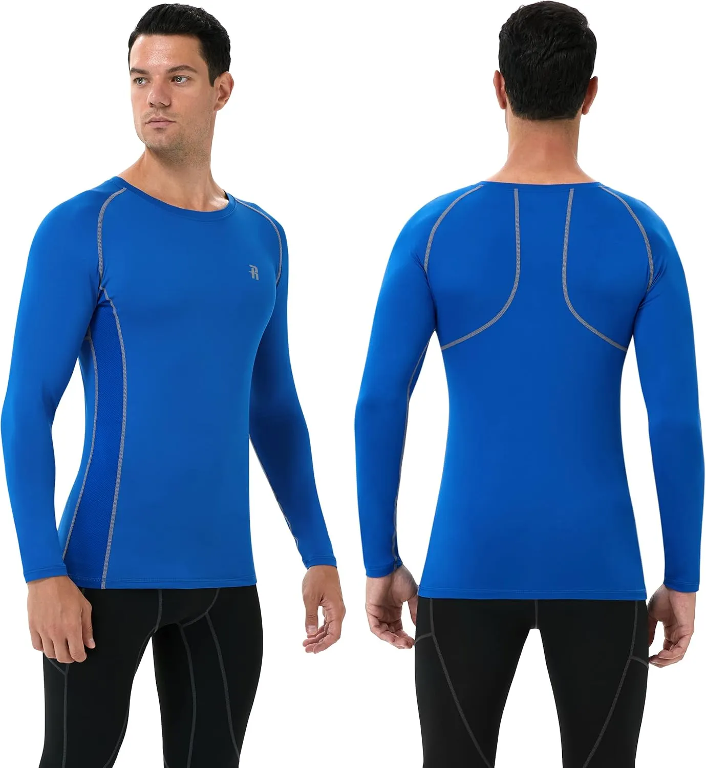 Runhit Compression Shirts for Men Long Sleeve Cool Dry Athletic Workout Tee Shirts Fishing Sun Shirts Sports Thermal Tights