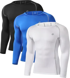 Runhit Compression Shirts for Men Long Sleeve Cool Dry Athletic Workout Tee Shirts Fishing Sun Shirts Sports Thermal Tights