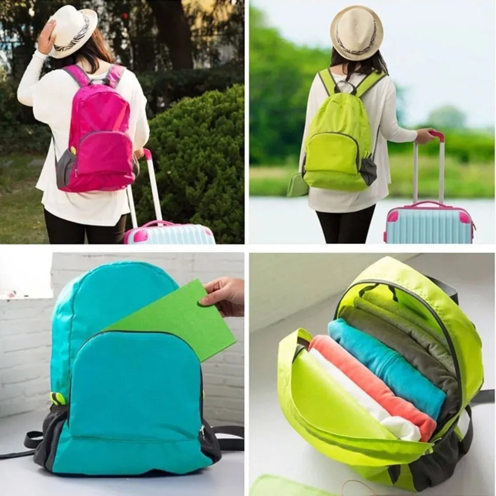 Sidiou Group Hiking Bag Lightweight Foldable Waterproof Nylon Casual Backpack Travel Outdoor Sports