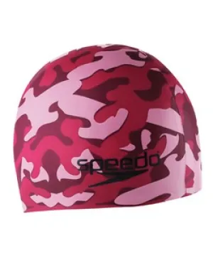 SPEEDO Jr. Camo Silicone Cap (Pink or Black)