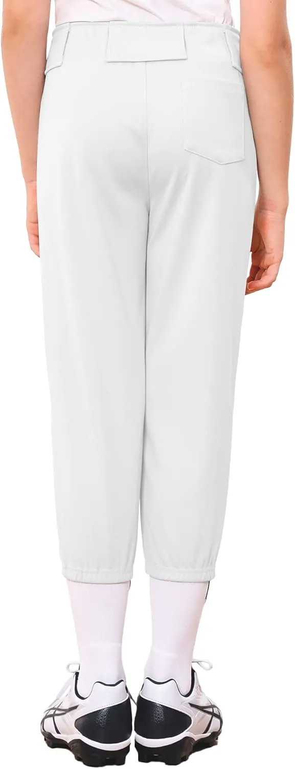 Stelle Girls' Softball Pants Youth Kids Baseball Pants Fastpitch Pants with Pockets Boys Tee Ball