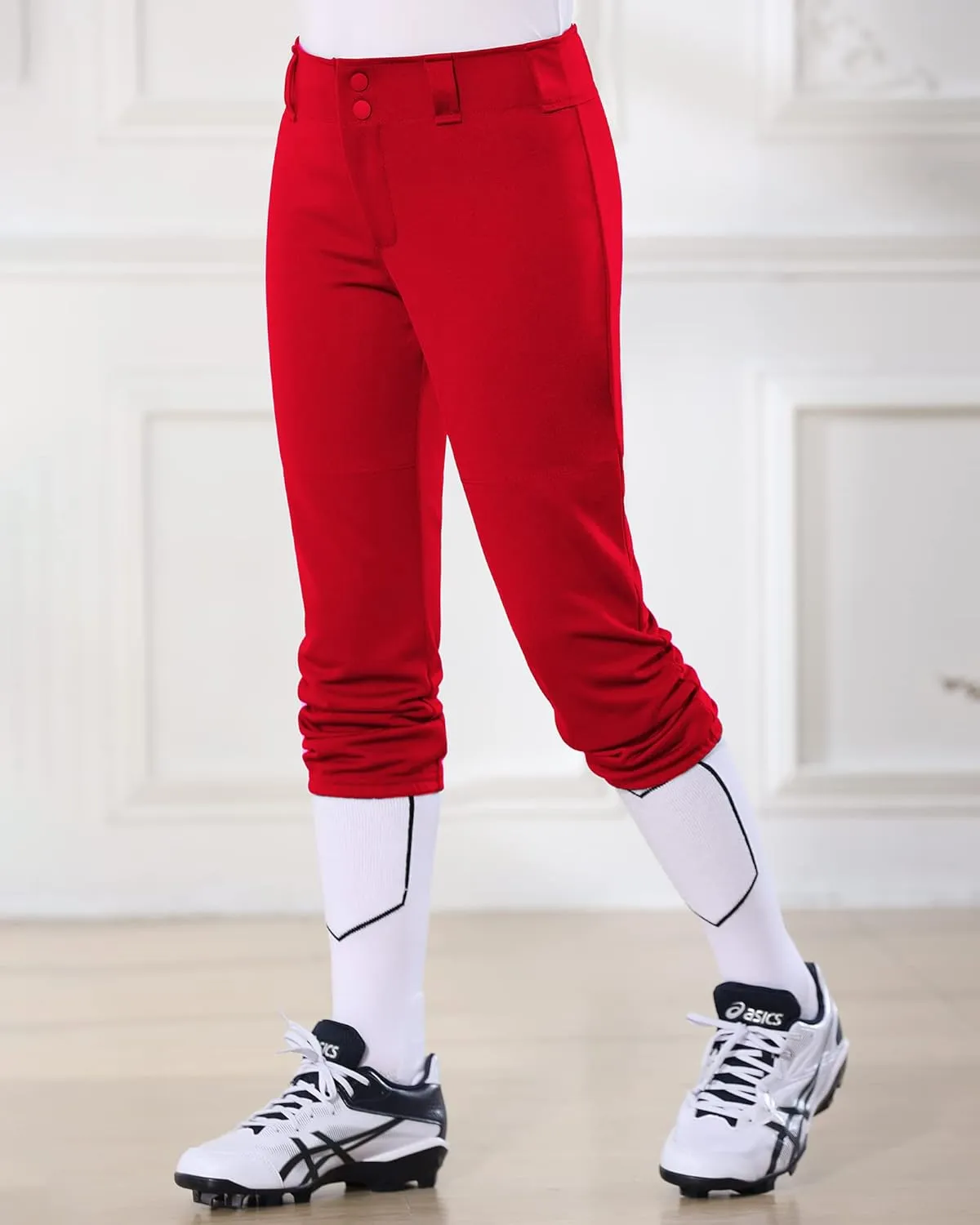 Stelle Girls' Softball Pants Youth Kids Baseball Pants Fastpitch Pants with Pockets Boys Tee Ball