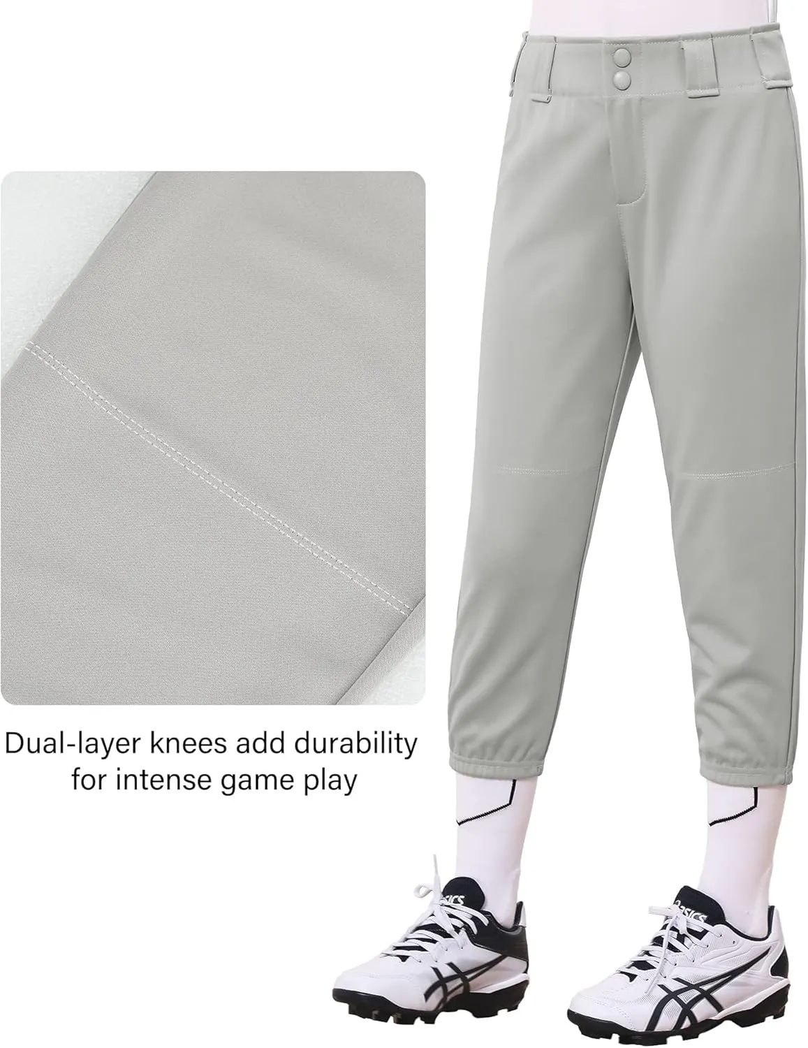 Stelle Girls' Softball Pants Youth Kids Baseball Pants Fastpitch Pants with Pockets Boys Tee Ball