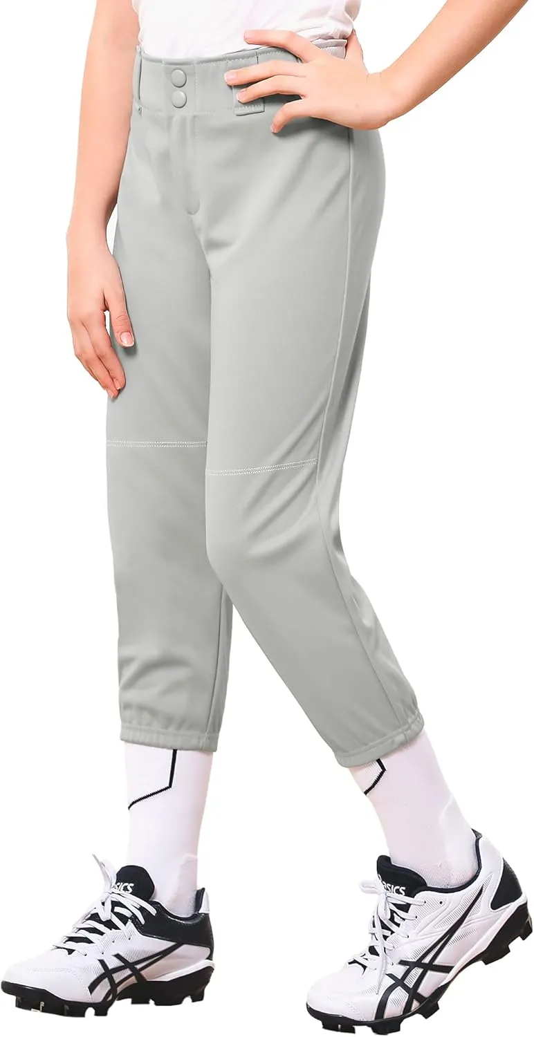 Stelle Girls' Softball Pants Youth Kids Baseball Pants Fastpitch Pants with Pockets Boys Tee Ball