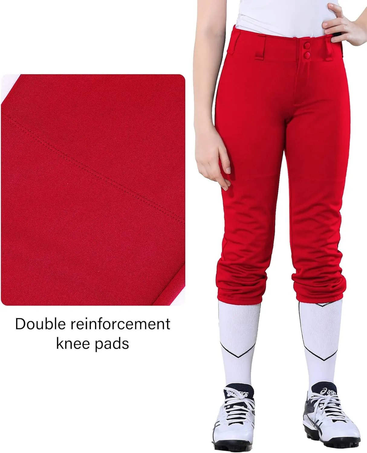 Stelle Girls' Softball Pants Youth Kids Baseball Pants Fastpitch Pants with Pockets Boys Tee Ball
