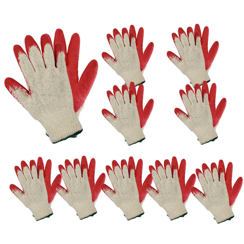 String Knit Palm, Latex Dipped Nitrile Coated Work Gloves Safety Working Gloves