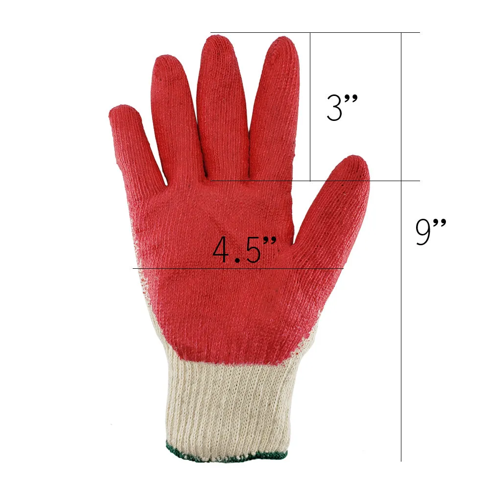 String Knit Palm, Latex Dipped Nitrile Coated Work Gloves Safety Working Gloves