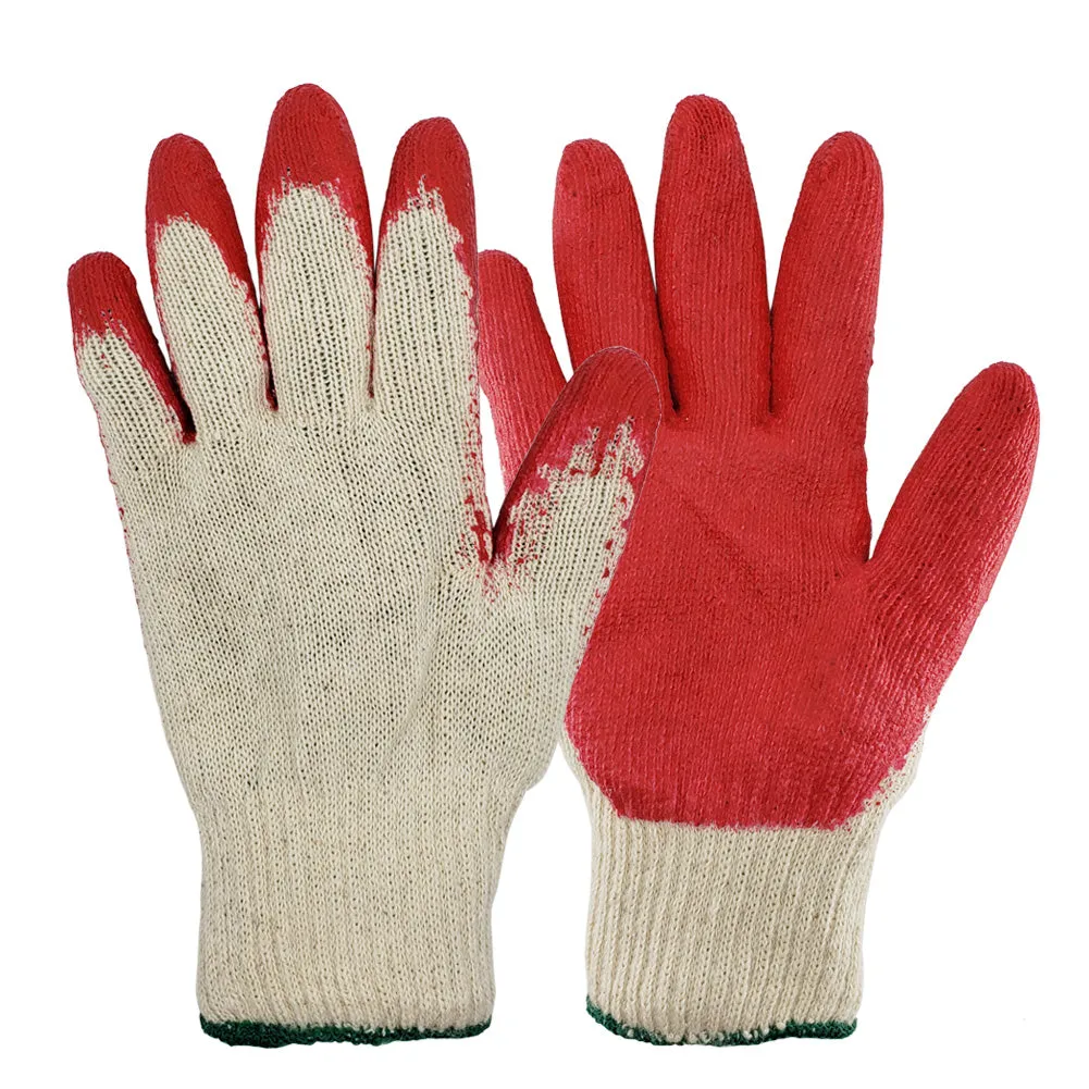 String Knit Palm, Latex Dipped Nitrile Coated Work Gloves Safety Working Gloves