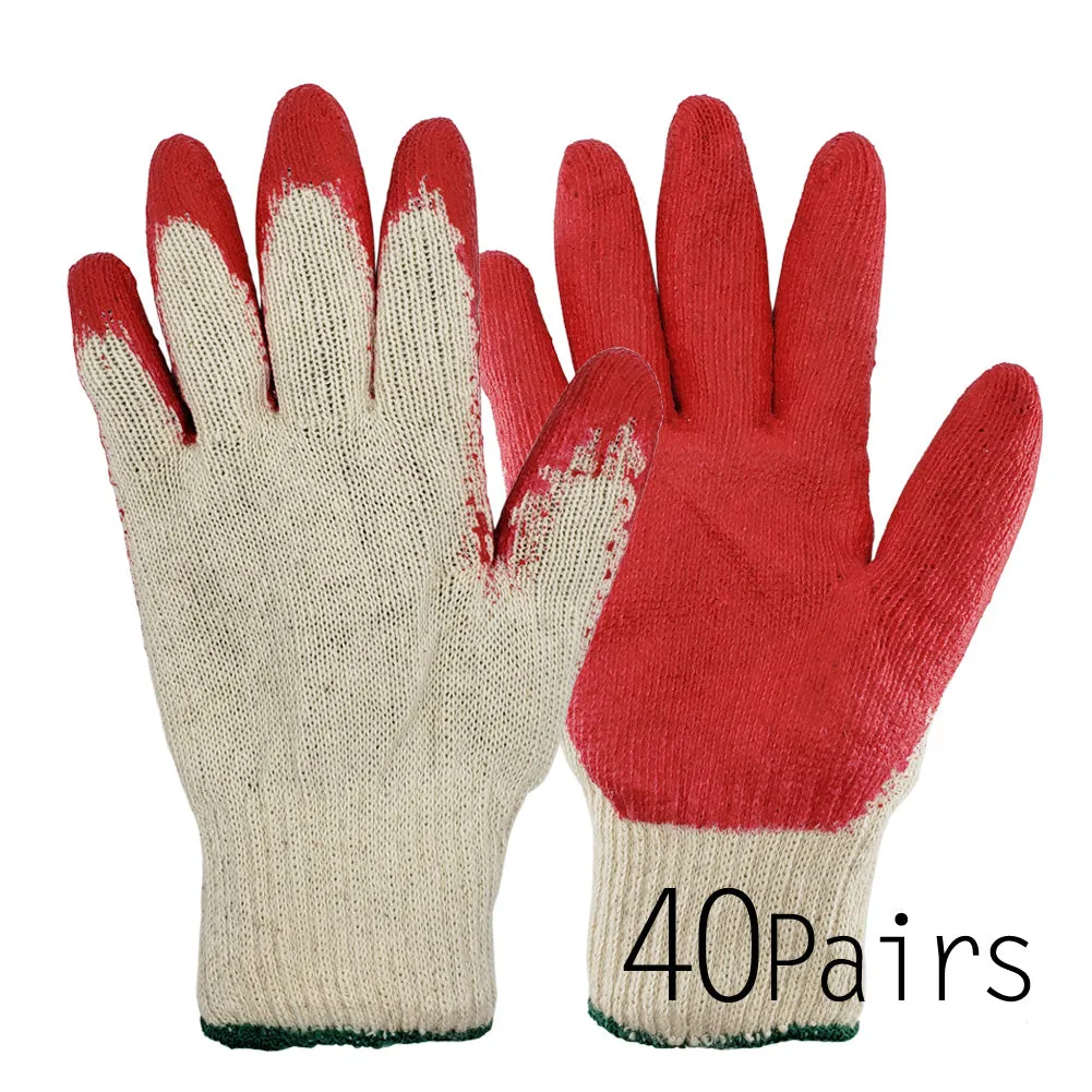 String Knit Palm, Latex Dipped Nitrile Coated Work Gloves Safety Working Gloves