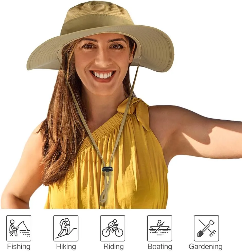 Sun Hats for Men Women Fishing Hat UPF 50  Breathable Wide Brim Summer UV Protection Hat