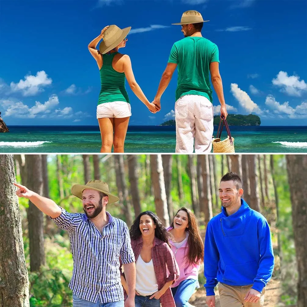 Sun Hats for Men Women Fishing Hat UPF 50  Breathable Wide Brim Summer UV Protection Hat