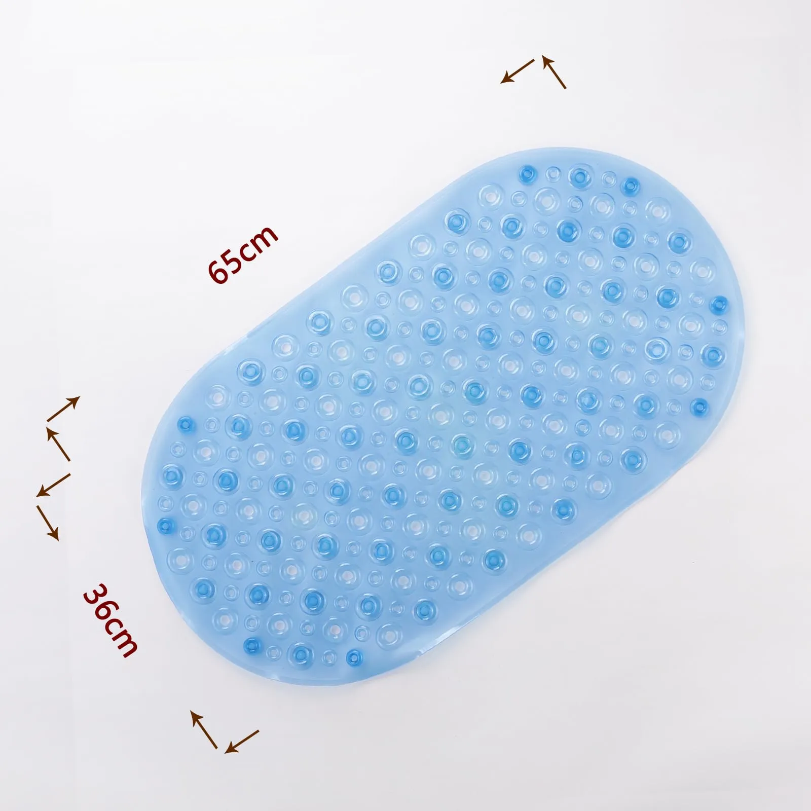 UMAI X SAVYA Home Oval Bathroom Floor Mat PVC/Non-Slip & Soft/Light Weight Mat for Living Room, Anti Skid Mat for Bathroom Floor/Shower Mat/Multipurpose Mat (Purple) (Blue)