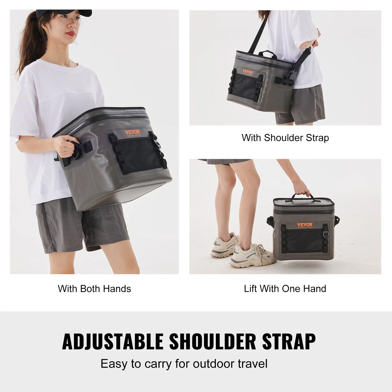 VEVOR Soft Cooler Bag, 16 Cans Leakproof, Waterproof Soft Cooler Insulated Bag