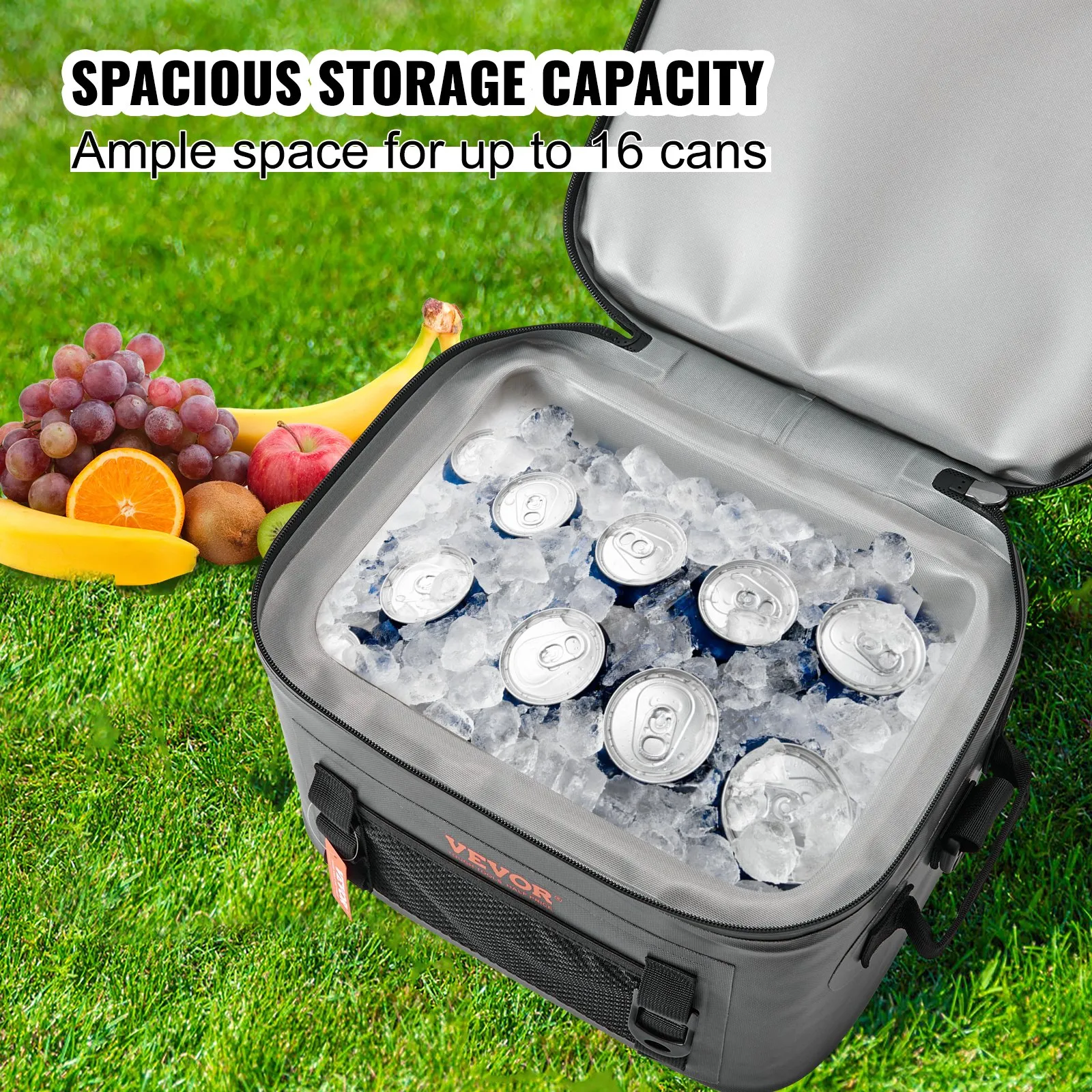 VEVOR Soft Cooler Bag, 16 Cans Leakproof, Waterproof Soft Cooler Insulated Bag