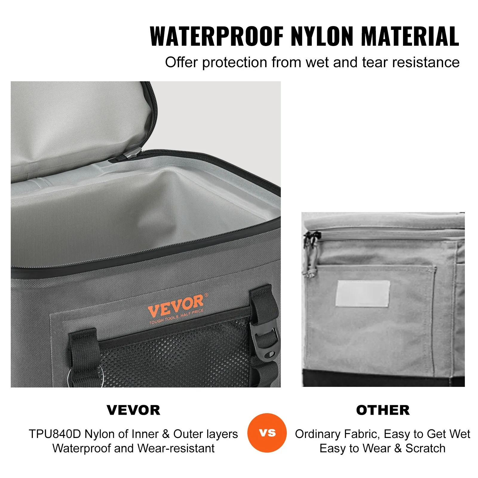 VEVOR Soft Cooler Bag, 16 Cans Leakproof, Waterproof Soft Cooler Insulated Bag