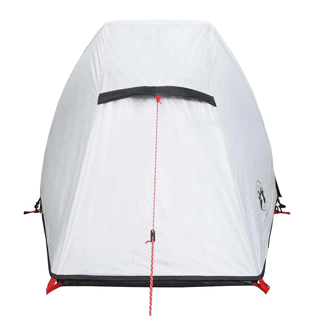 vidaXL Camping Tent Tunnel 1-Person White Blackout Fabric Waterproof