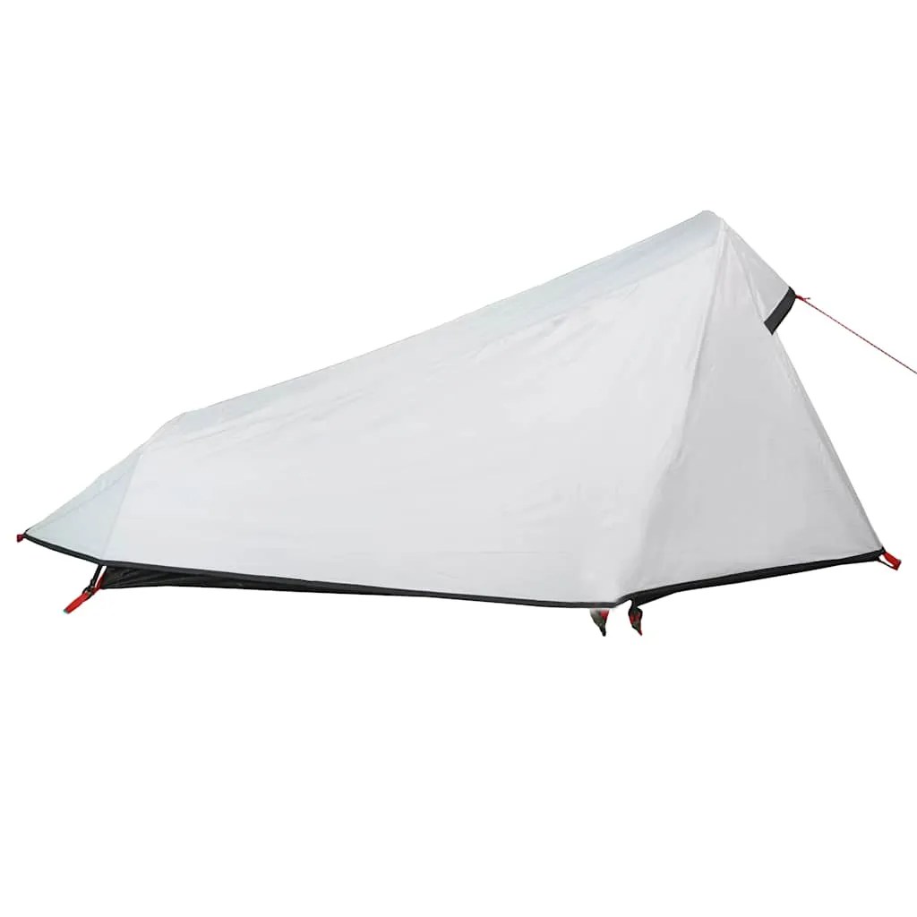 vidaXL Camping Tent Tunnel 1-Person White Blackout Fabric Waterproof