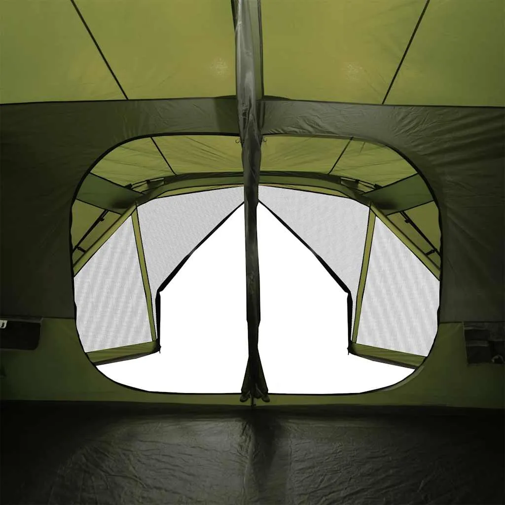 vidaXL Family Tent 10-Person Green Quick Release Waterproof
