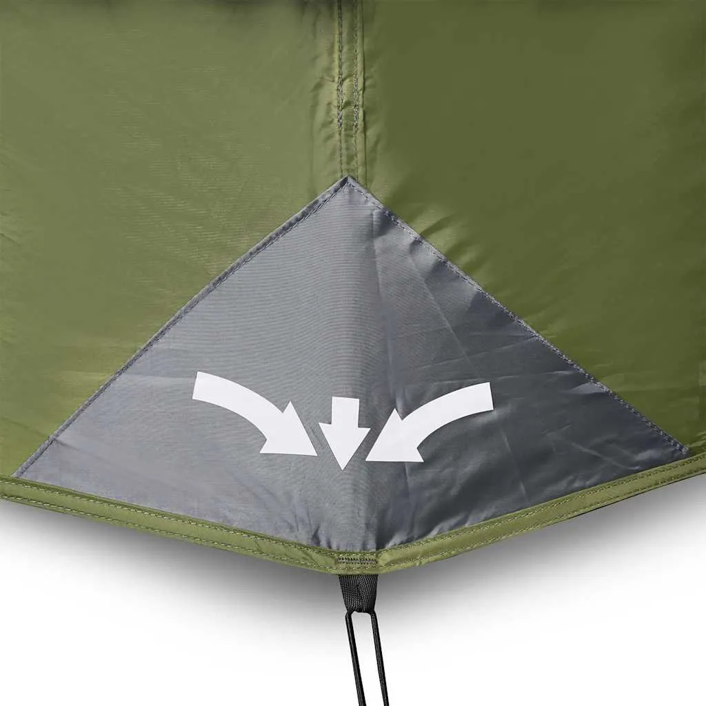 vidaXL Family Tent 10-Person Green Quick Release Waterproof