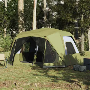 vidaXL Family Tent 10-Person Green Quick Release Waterproof