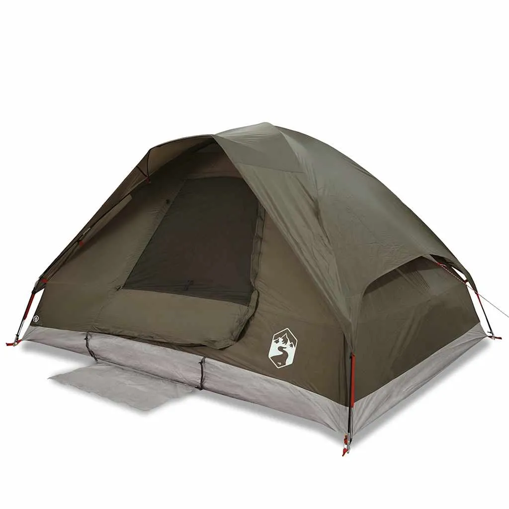 vidaXL Family Tent Dome 6-Person Brown Waterproof