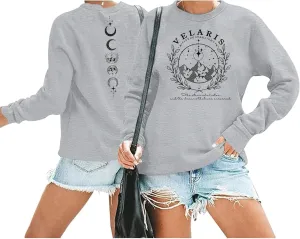 Womens City Of Starlight Night Court Sweatshirt Thorns and Roses Book Lover Gift Shirt Vintage Graphic Pullover Tops