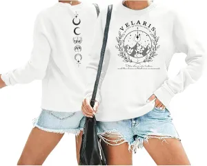 Womens City Of Starlight Night Court Sweatshirt Thorns and Roses Book Lover Gift Shirt Vintage Graphic Pullover Tops